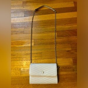 Steve Madden cream crossbody purse